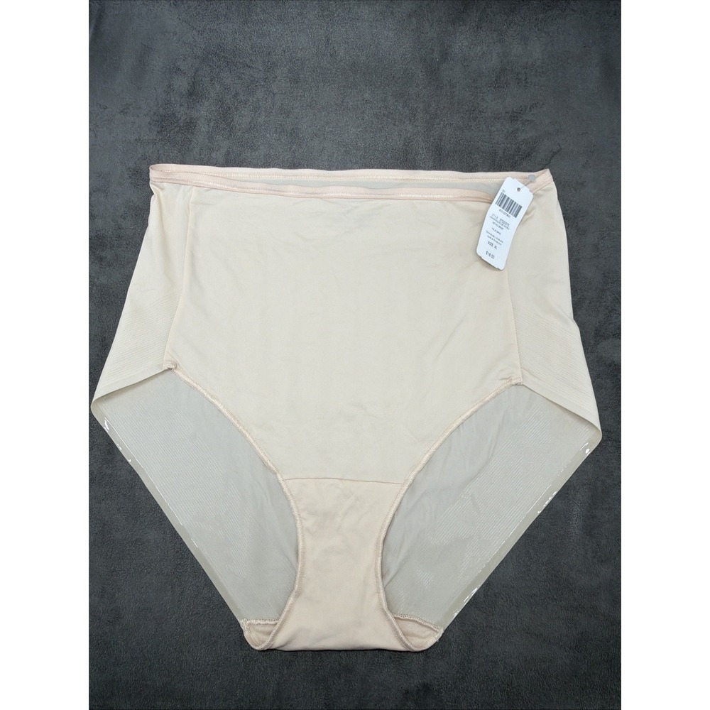 Soma Vanishing Edge Micro Retro Brief Underwear Pale Sand Panty Size XL